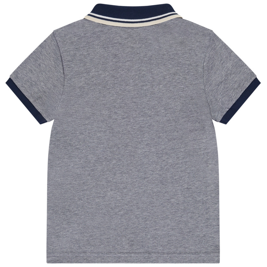 Polo de manga corta con parche de escudo para niño 