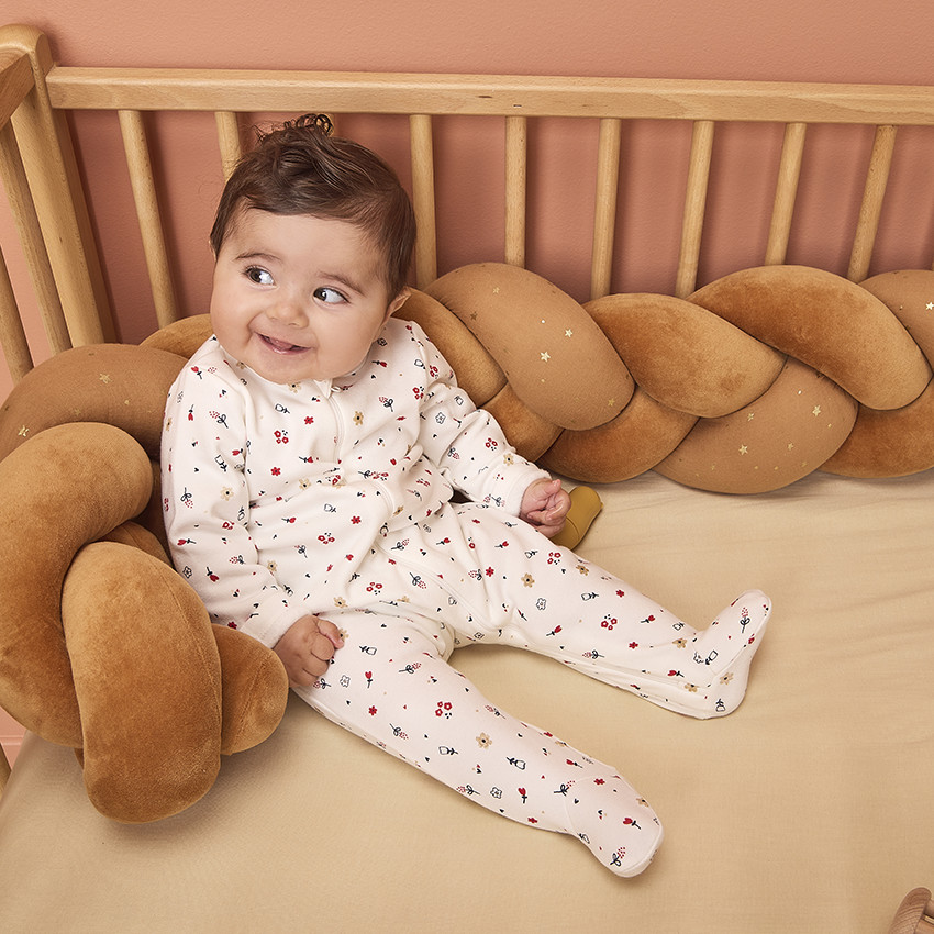 Pack de 2 peleles con cremallera y bi-materia para bebé niña 