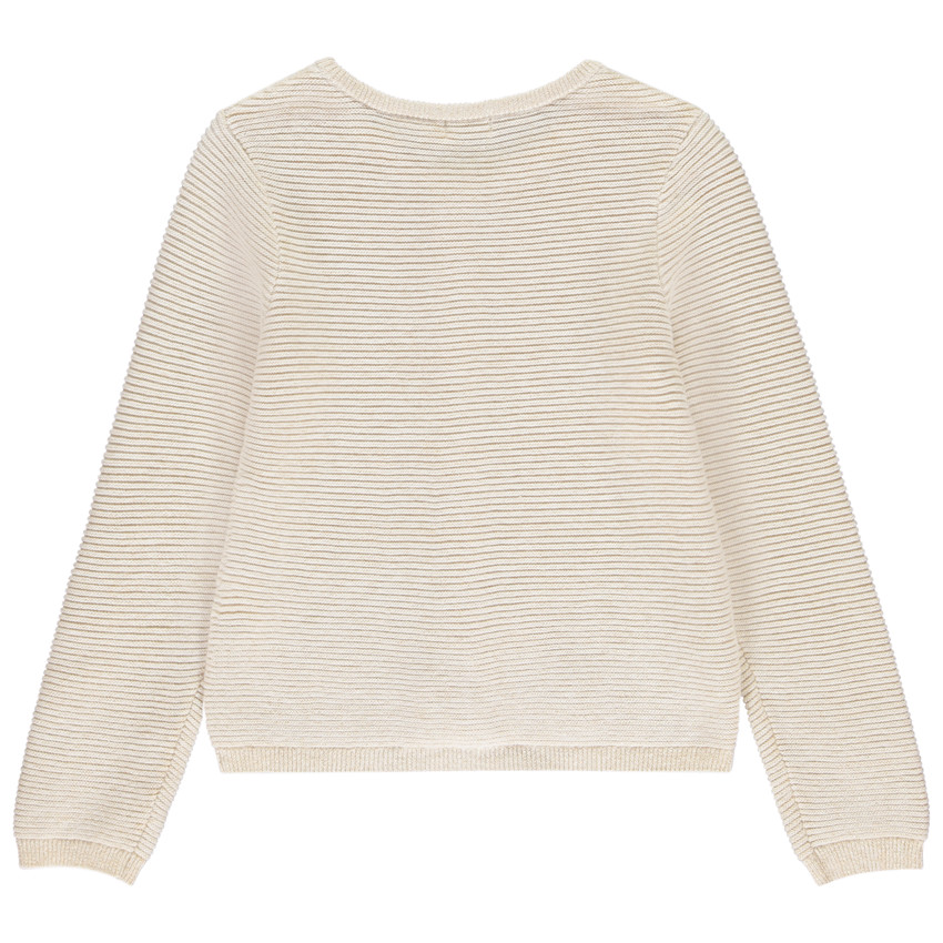 Gilet de punto fantasía con lurex para niña 