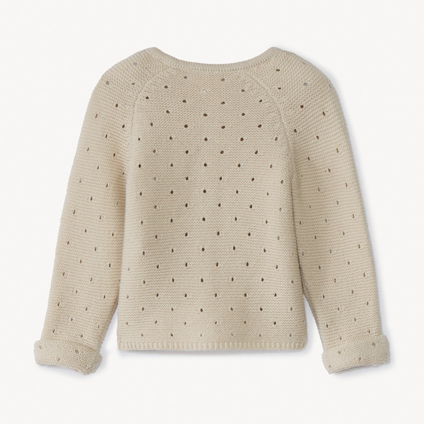 Gilet de punto liso en punto calado efecto ajouré para niña bebé  Additional Gilet de punto liso en punto calado efecto ajouré para niña bebé