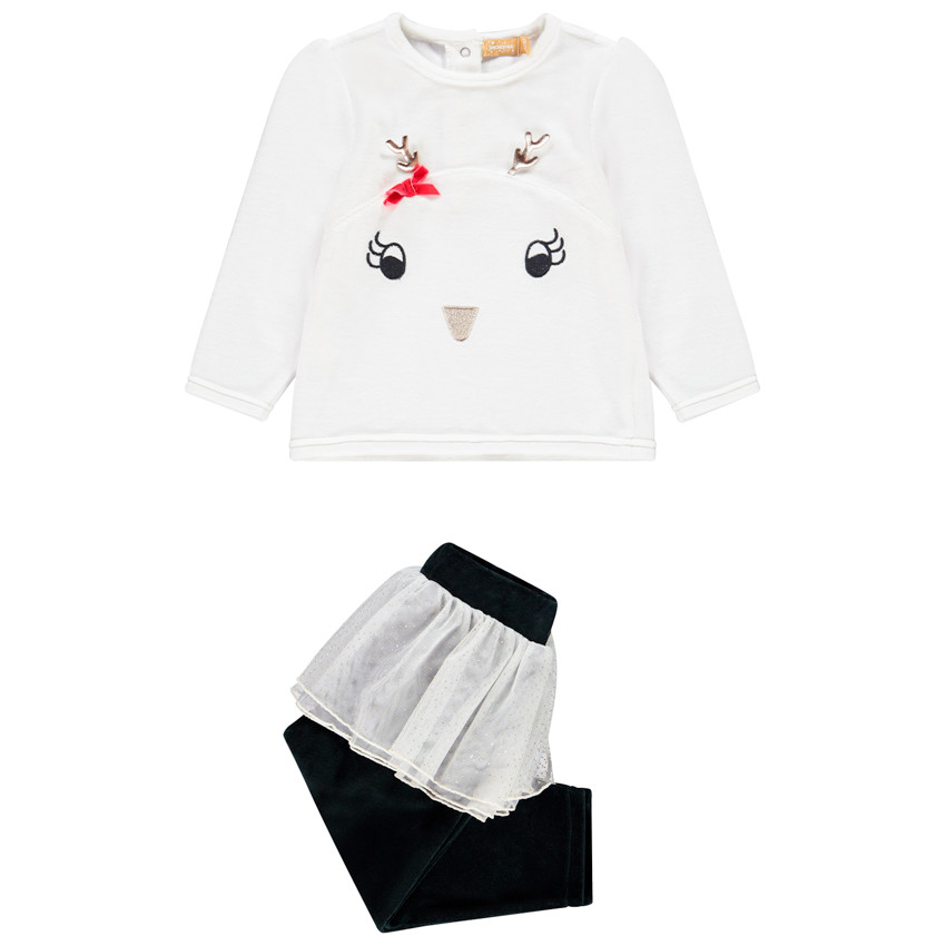 Pijama de terciopelo motivo navideño 