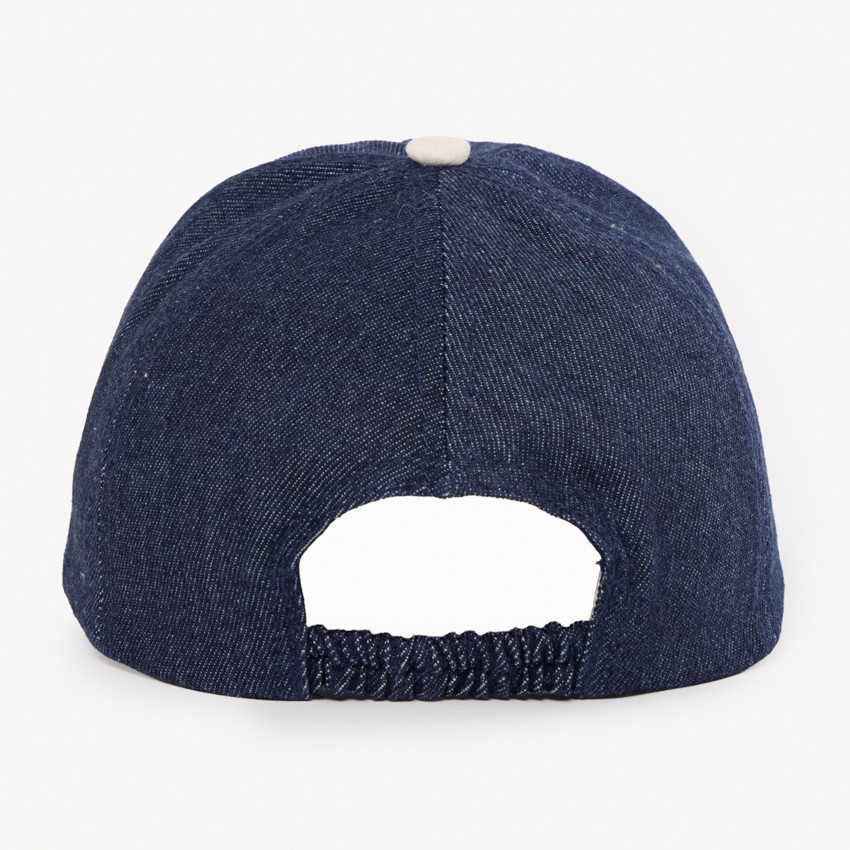 Gorra de denim con bordado de ancla marina para bebé niño 