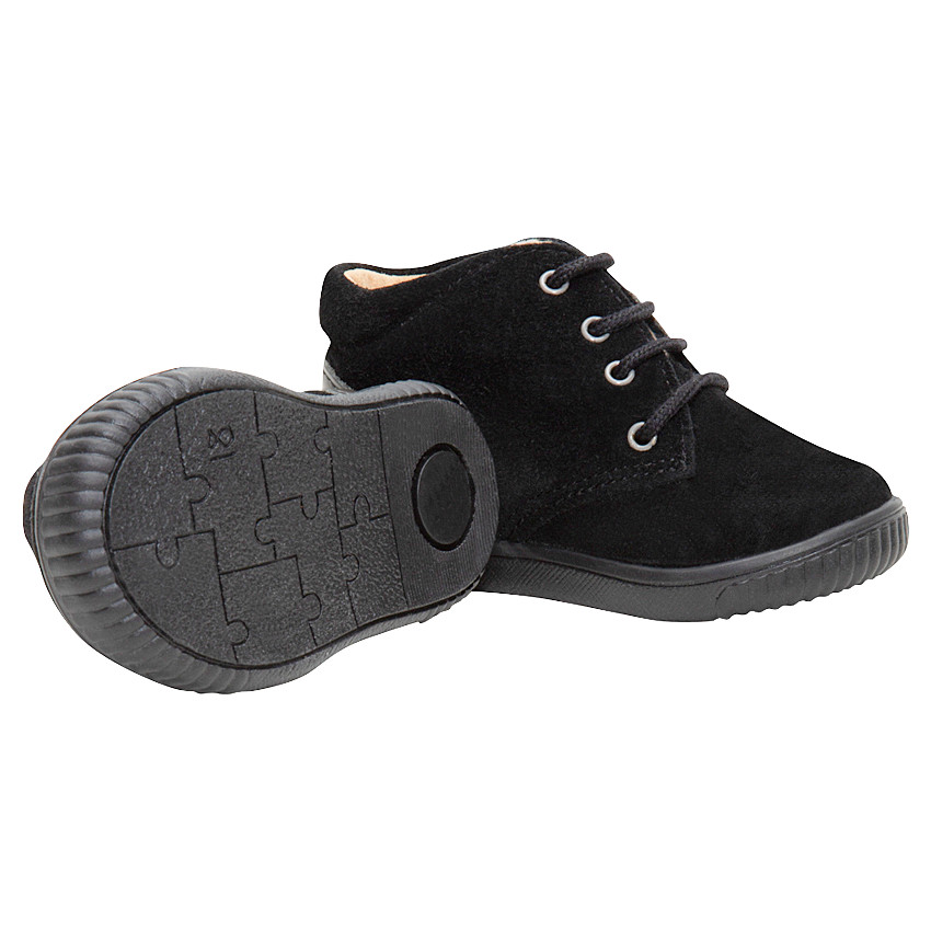 Botines de piel con cordones y apliques plateados 