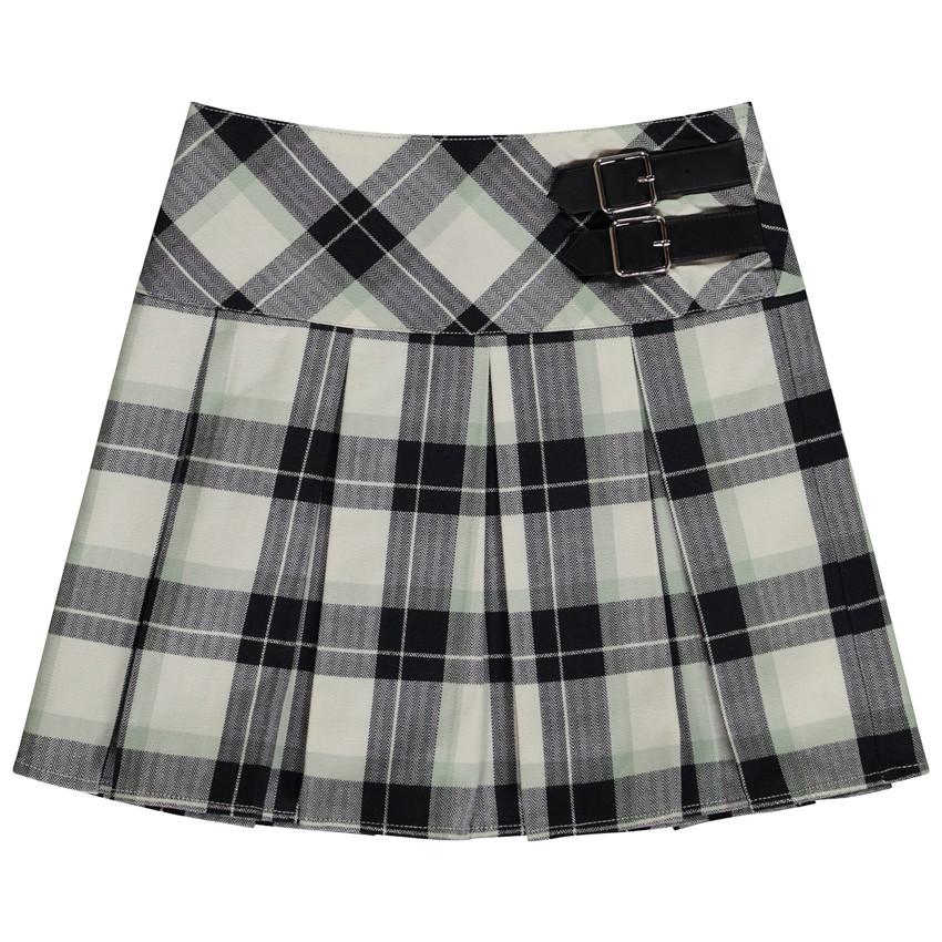 Falda de cuadros con lazos para niña 