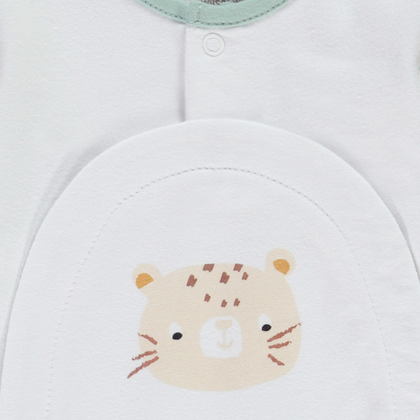 Pelele de felpa con estampado de tigre para bebé niño 