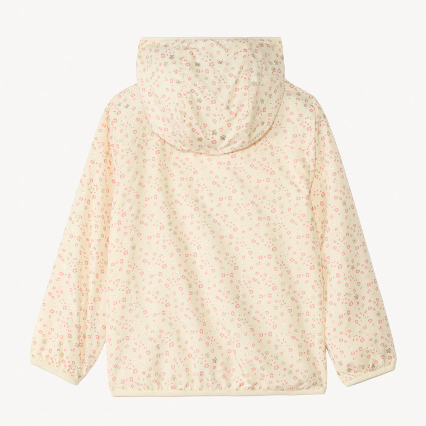 Chubasquero impermeable con capucha de estampado de leopardo niña 