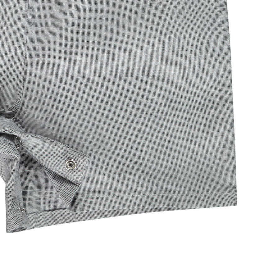 Salopette corta mini cuadros y bordados para niña bebé 