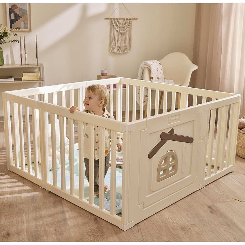 Parque modulable Joy en plástico blanco 