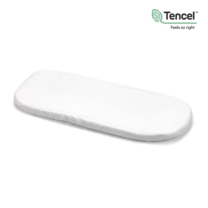 Sábana bajera ajustable impermeable para moisés blanca 