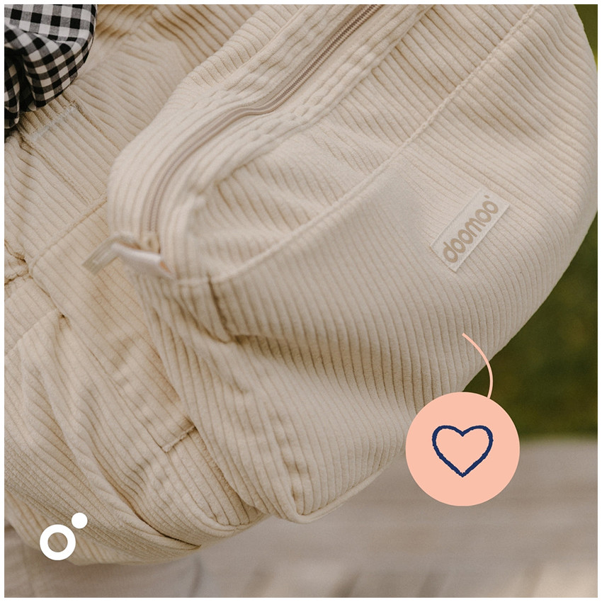 Bolso maternidad Fluffy de pana beige 