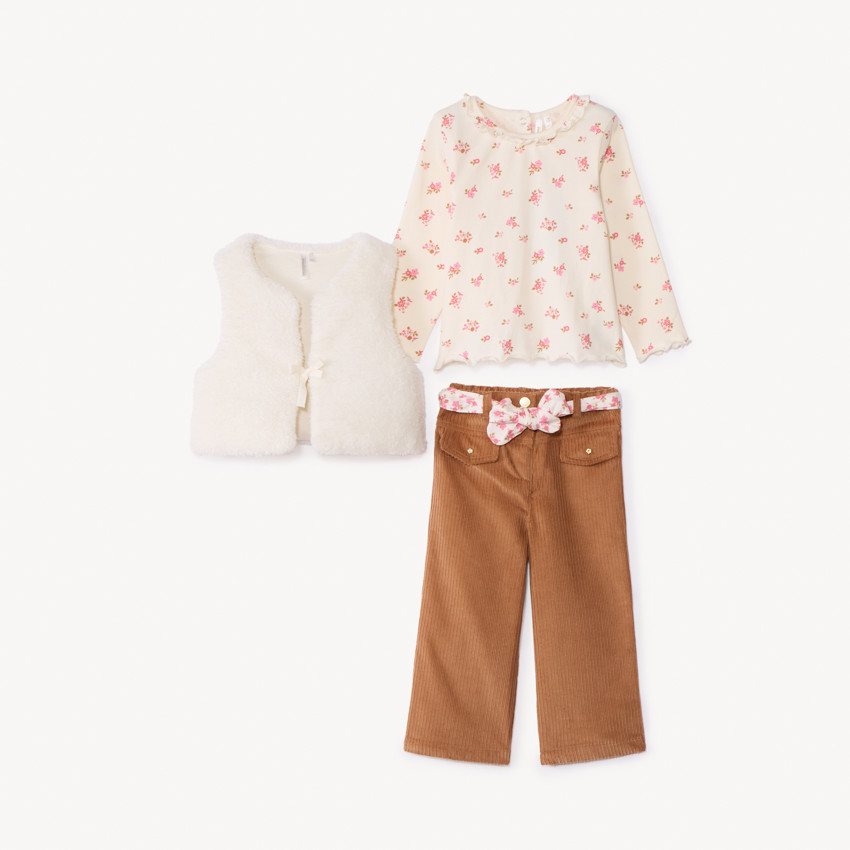 Conjunto largo de 3 piezas para niña 