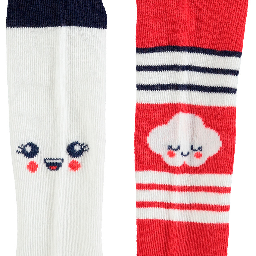 Pack de 2 leotardos gruesos con estampado de espíritu manga en jacquard  Additional Pack de 2 leotardos gruesos con estampado de espíritu manga en jacquard