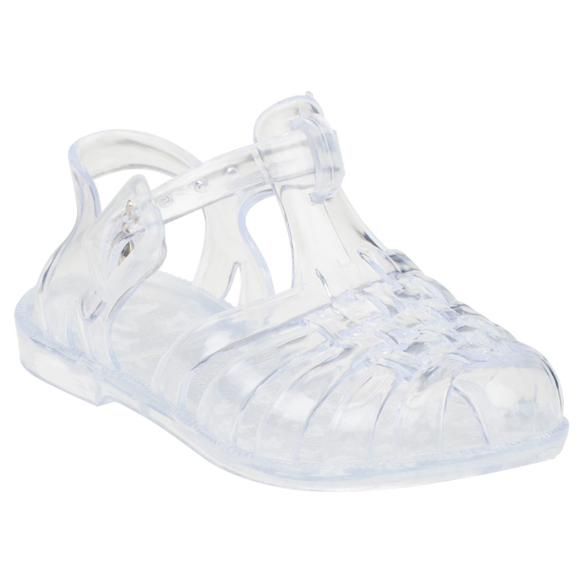 Sandalias de playa transparentes con hebilla 