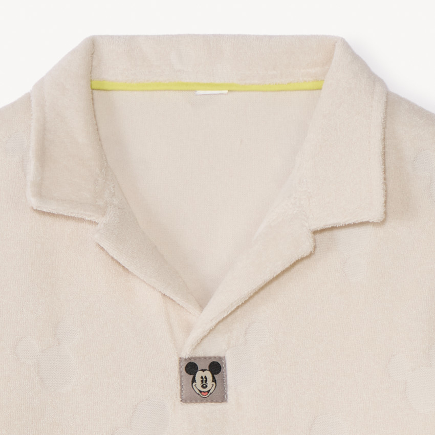 Polo de manga corta de felpa Mickey Disney para niño 