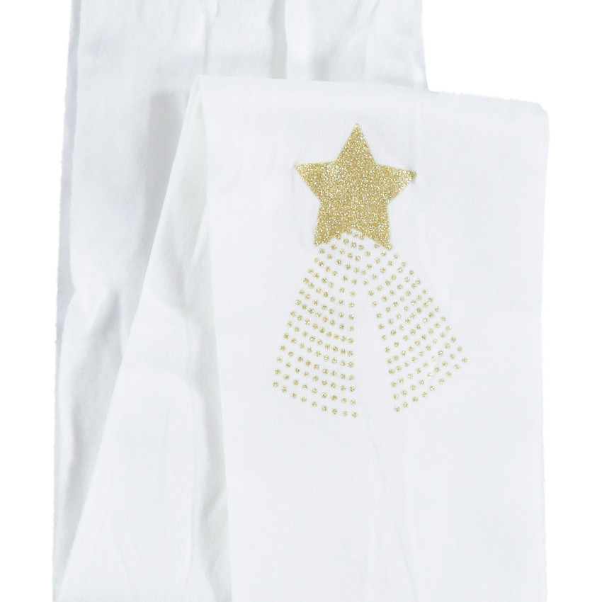 Medias finas con estrellas doradas estampadas 
