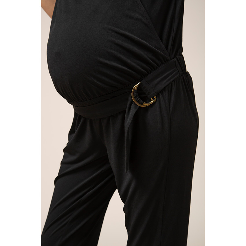 Mono largo de premamá con cinturón ajustable 