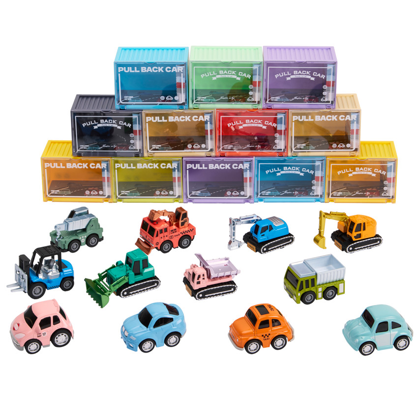 Vehículo miniatura a fricción Tractor azul/negro 