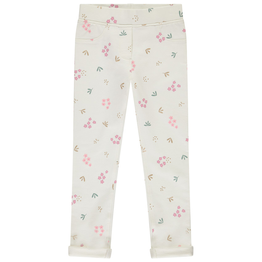 Jegging de fantasía en punto french terry para niña 