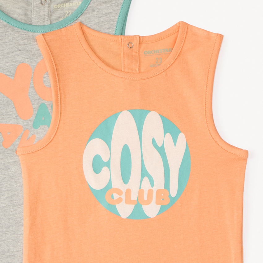 Lote de 5 camisetas sin mangas de algodón fancy para bebé niño 