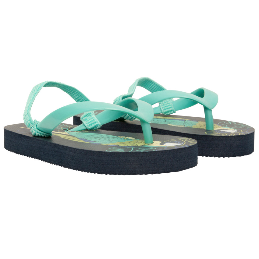 Tongs estampadas de loro para niño con tira según la edad 