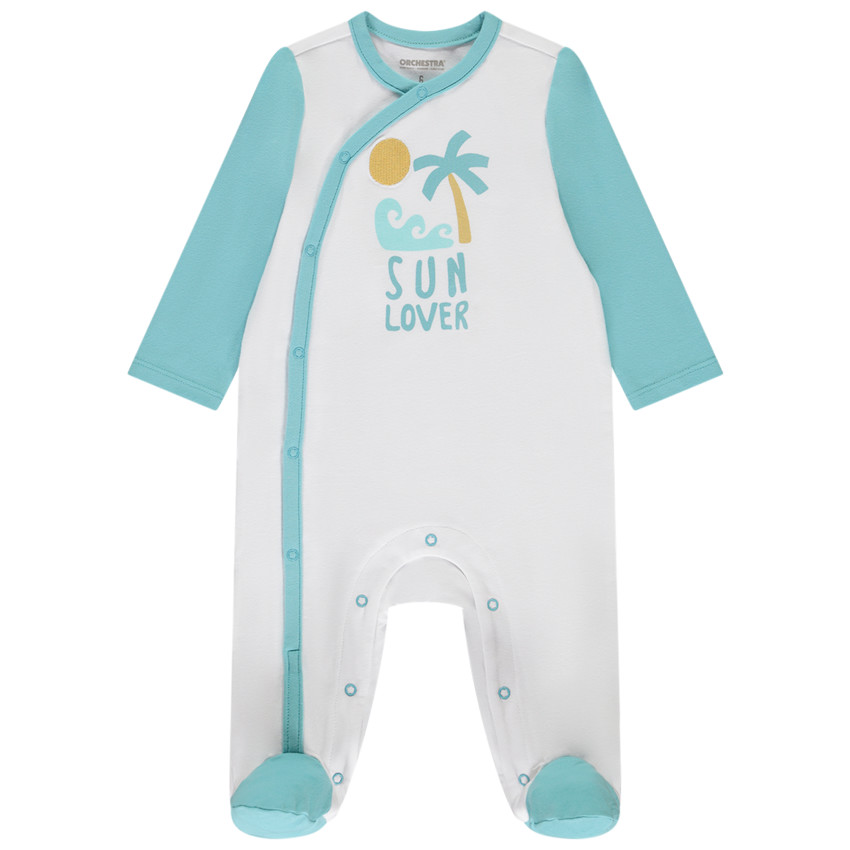 Pack de 2 peleles con motivos de vacaciones para bebé niño con aperturas diferentes según la edad 