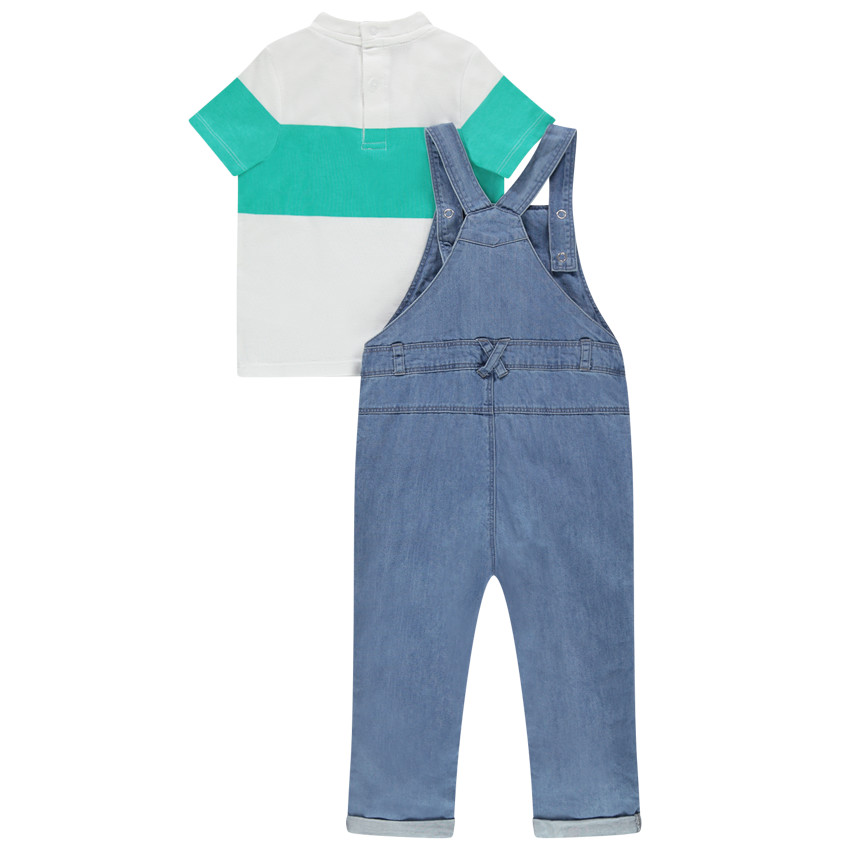 Conjunto de peto vaquero y polo con dibujo de Bugs Bunny de Looney Tunes 