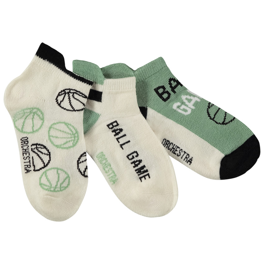 Pack de 3 pares de calcetines cortos Basket para niño  Additional Pack de 3 pares de calcetines cortos Basket para niño