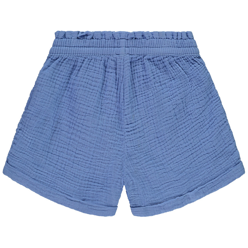 Short de gasa doble liso para niña 
