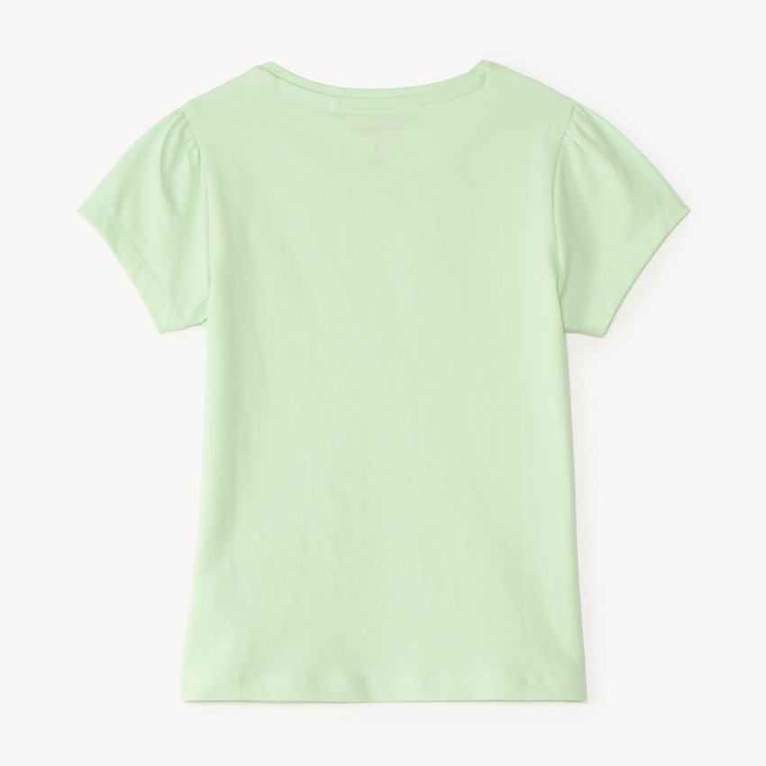 Camiseta de manga corta con diseño de fantasía de perlas para niña 