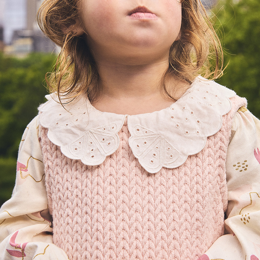 Conjunto de blusa sin mangas y legging liso para bebé niña 
