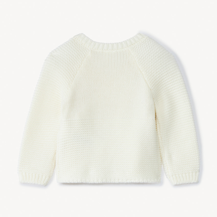 Chaqueta de punto efecto cruzado para bebé prematuro 