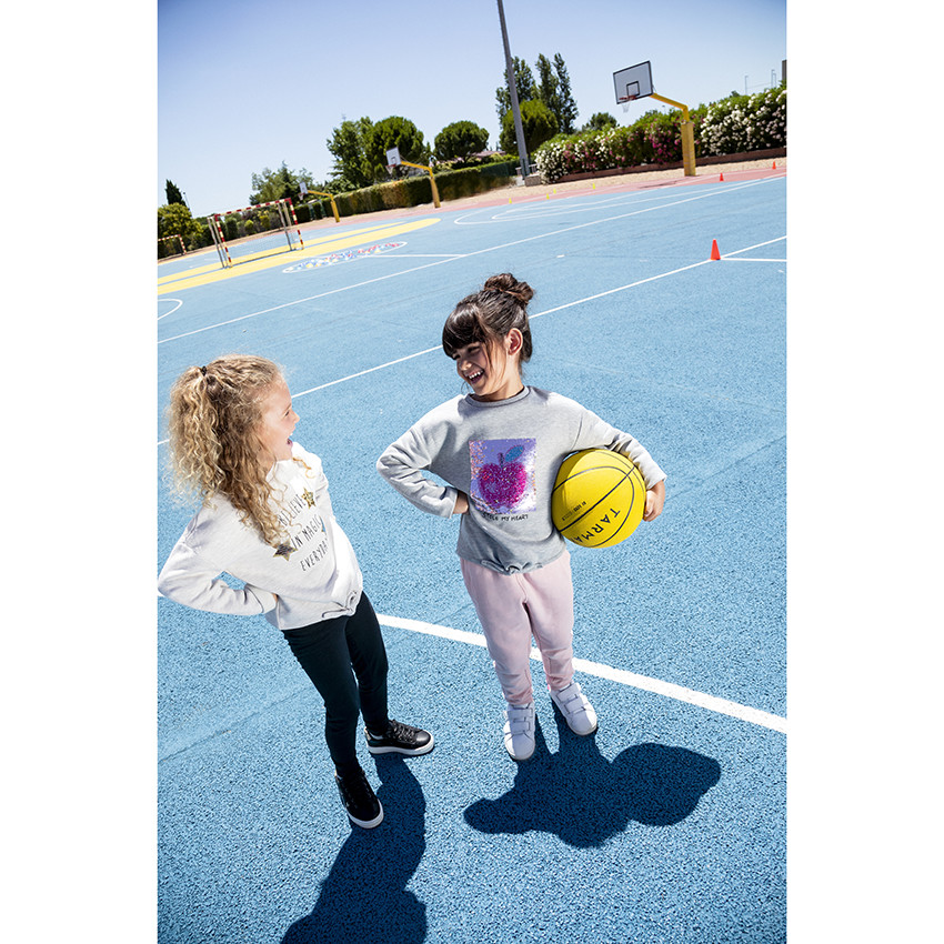 Pack de 2 leggings unis con pespuntes para niñas 
