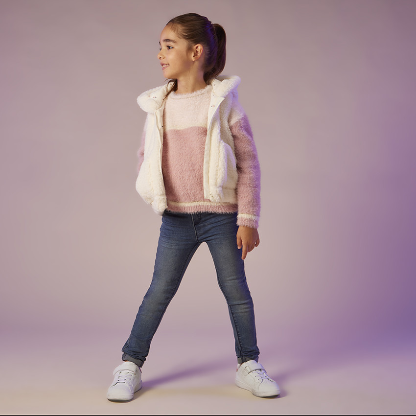 Chaleco sin mangas de sherpa para niña 