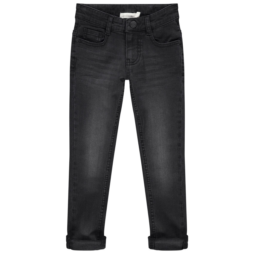 Vaqueros con efecto desgastado y arrugado con corte slim 