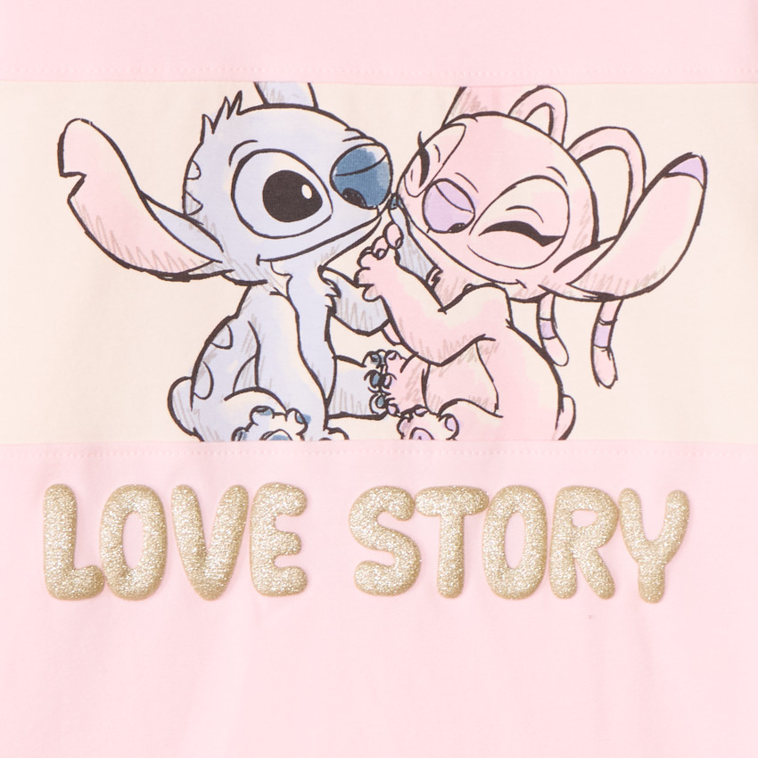 Camiseta de manga larga Stitch & Angel Disney para niña 