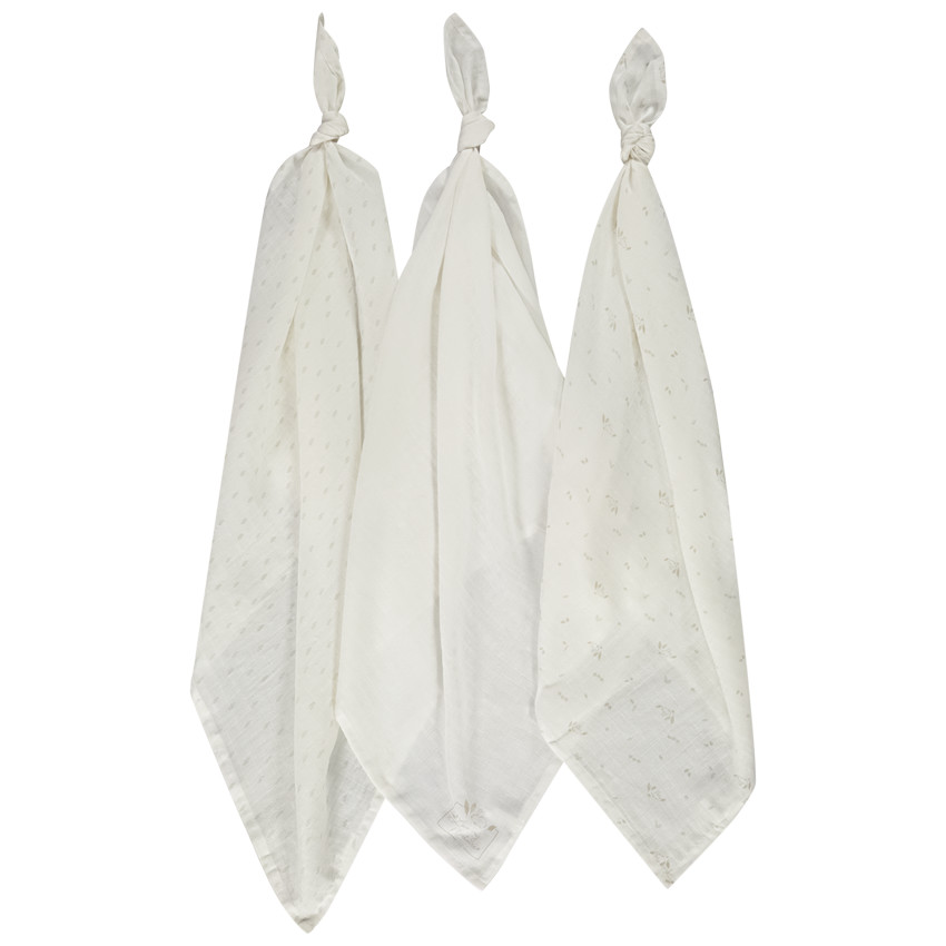 Pack de 3 muselinas de gasa de algodón para bebé 