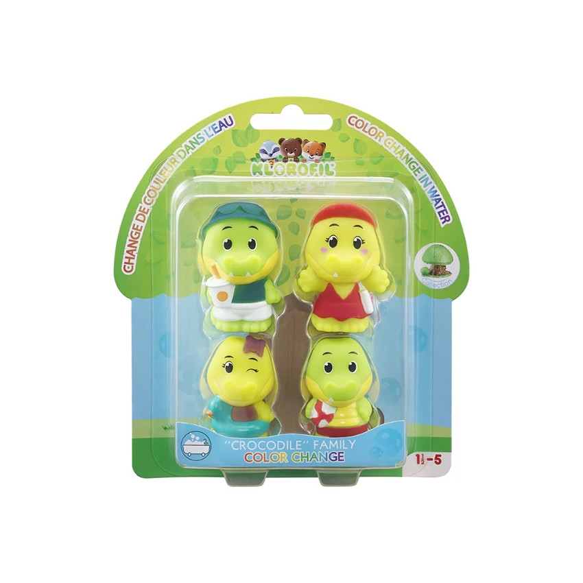 Lot de 4 personnages magiques famille Crocodile  