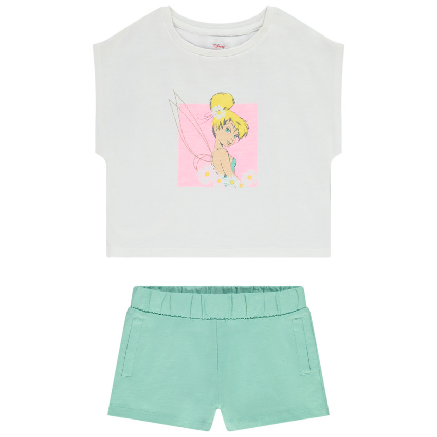 Conjunto corto 2 piezas estampado Campanilla Disney niña 