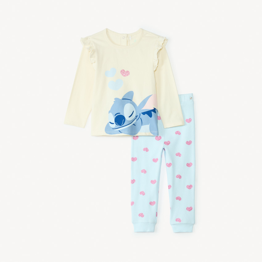 Set 2 pièces de pyjama Stitch Disney pour bébé fille 