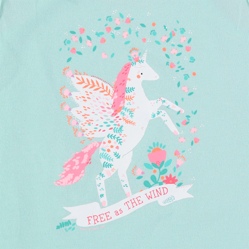 Pyjama court à licorne et fleurs imprimées  Additional Pyjama court à licorne et fleurs imprimées