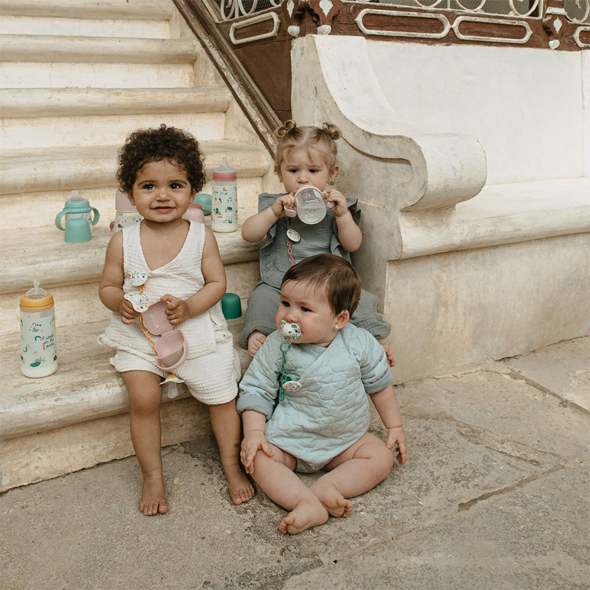 Pack 2 chupetes de silicona SX Pro 0-6M Walk in the park rosa 