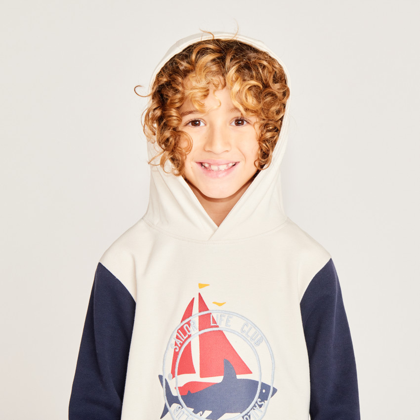 Conjunto de chándal con print de bote para niño 