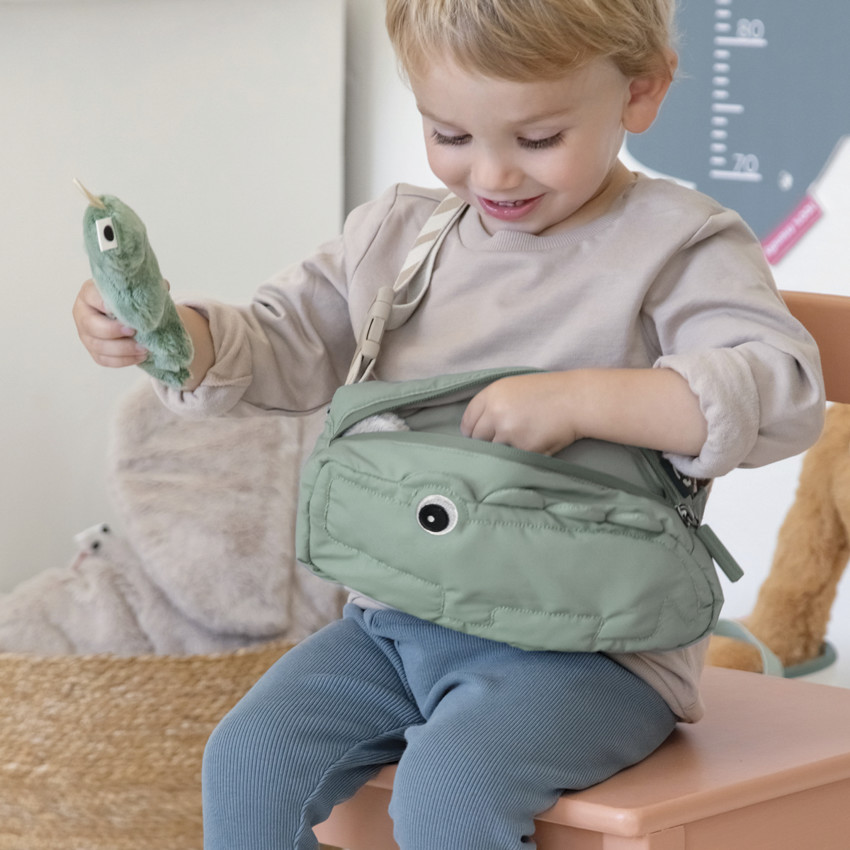Rinonera infantil acolchada croco verde Done by Deer