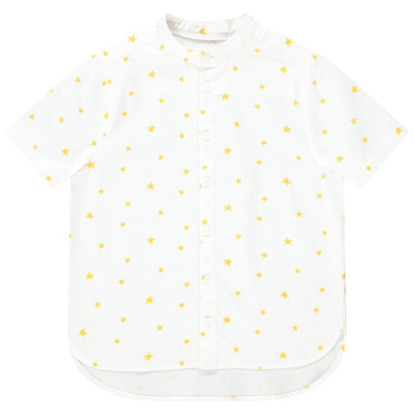Camisa cuello mao print estrellas 