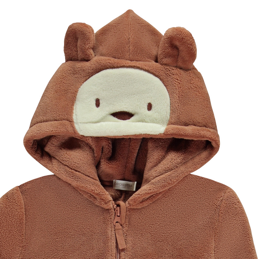 Pelele divertido de sherpa con diseño de mono para niño  Additional Pelele divertido de sherpa con diseño de mono para niño