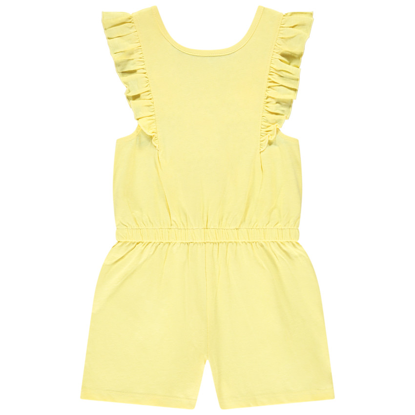 Mono corto sin mangas con volantes para niña 