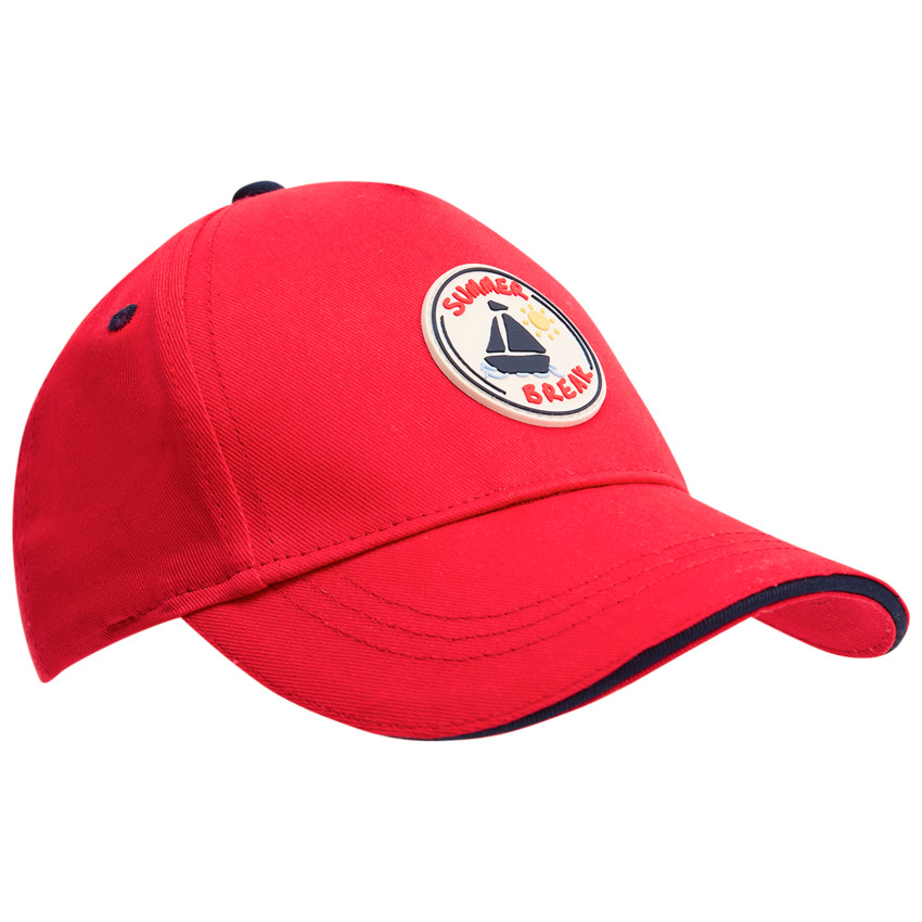 Gorra con insignia de goma de velero para bebé niño 