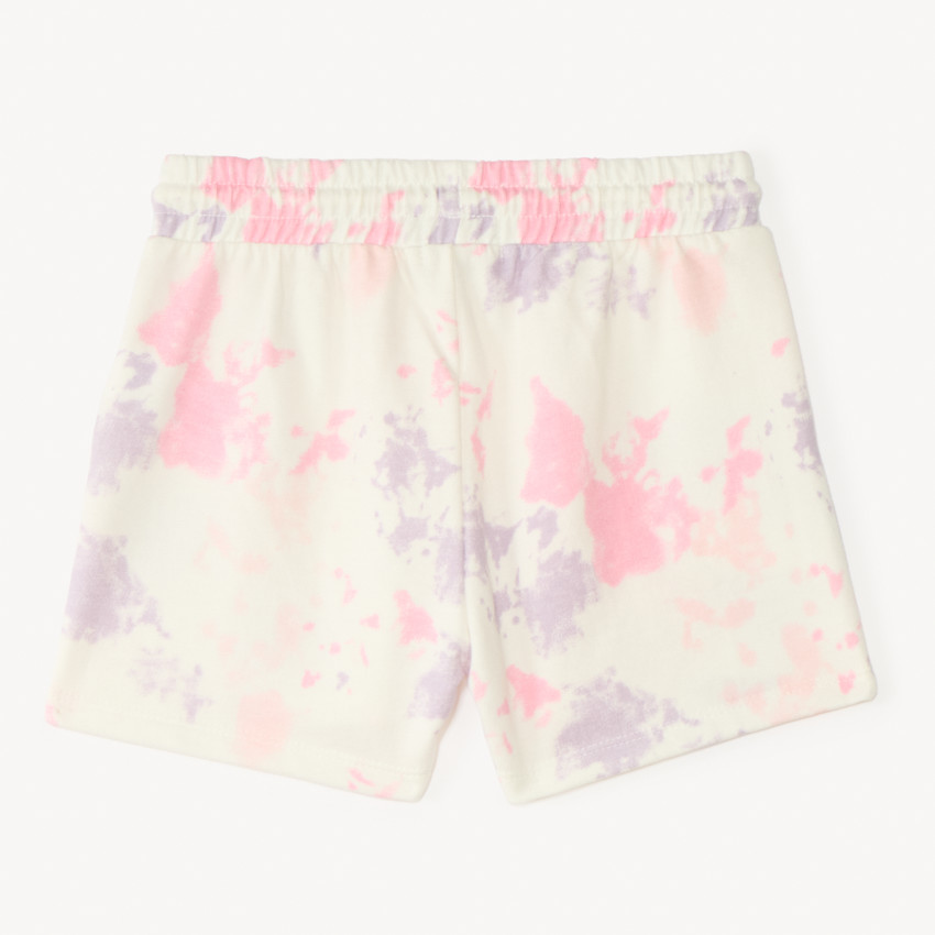 Short de felpa efecto tie & dye para niña 