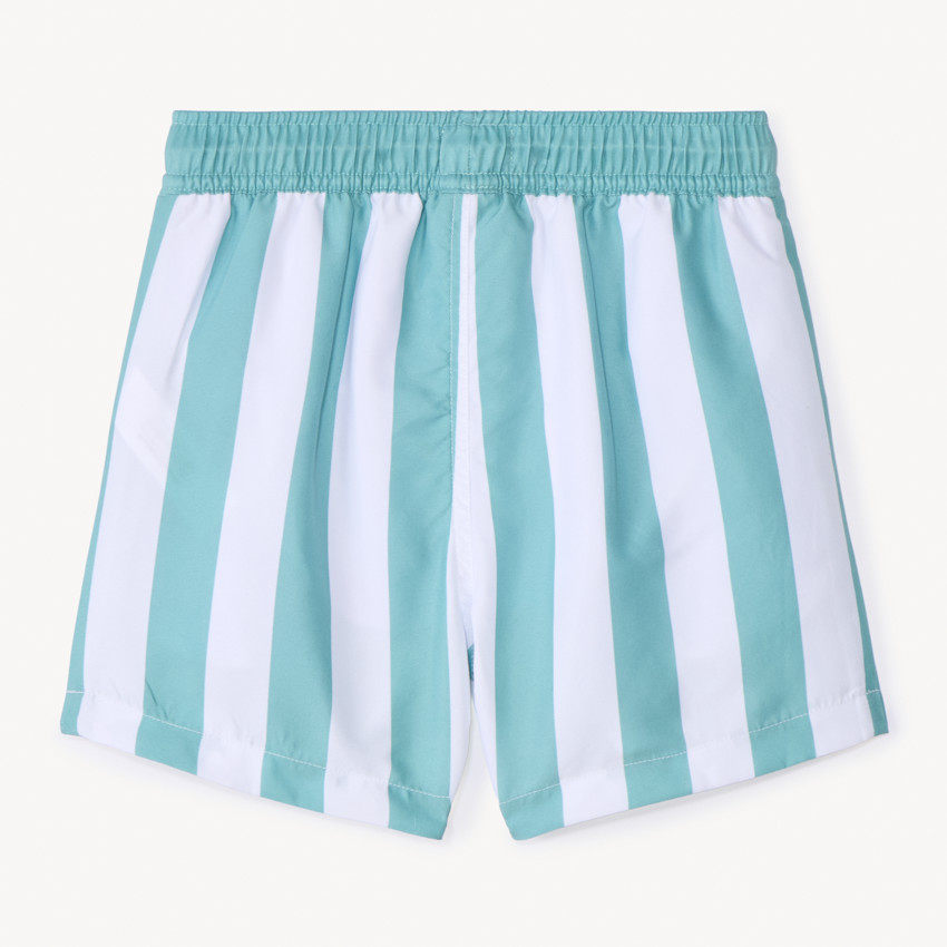 Bañador a rayas con insignia de goma para niño 