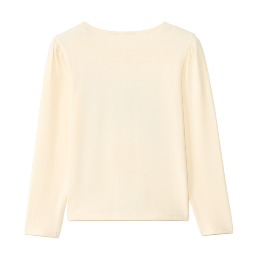 Camiseta de manga larga bordada para niña 